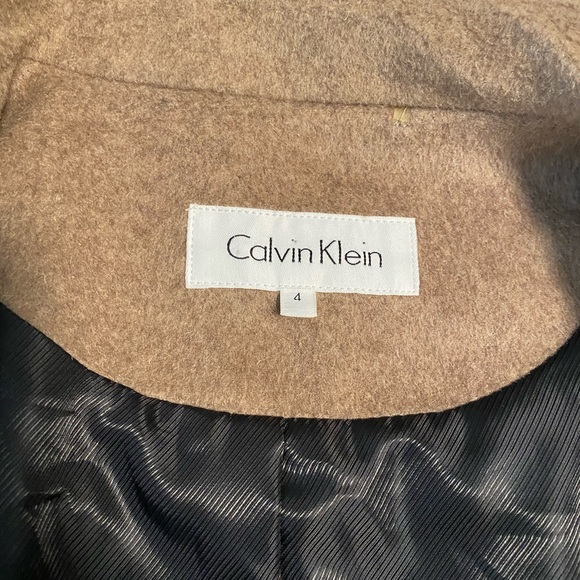 Beige and black woolen coat Calvin Klein - Picture 6 of 12